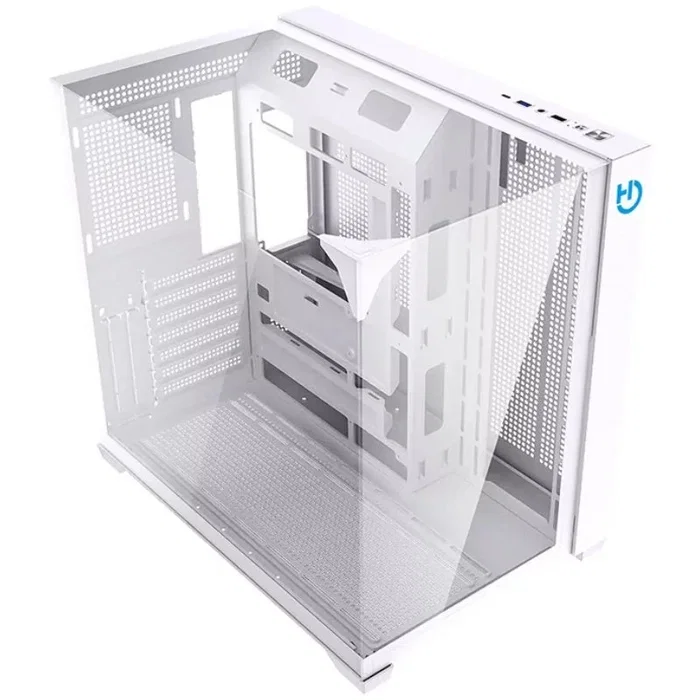 Hiditec SKY Caja Gaming Semitorre Blanca con Cristal Templado